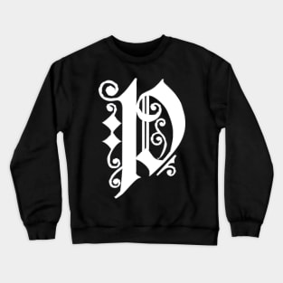 Silver Letter P Crewneck Sweatshirt